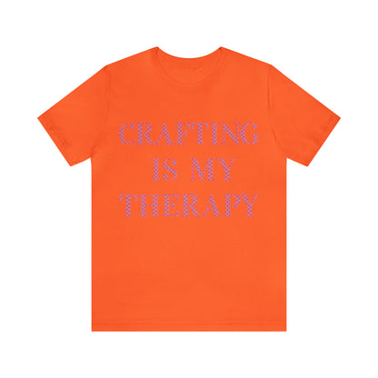 Crafting Is My Therapy- Adult, Regular Fit, Soft Cotton, Full Size Image, T-shirt
