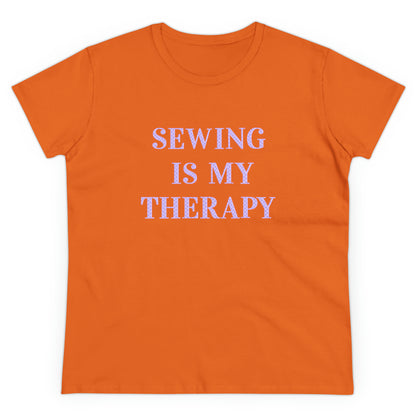 Sewing Is My Therapy- Adult, Semi-fitted T-shirt