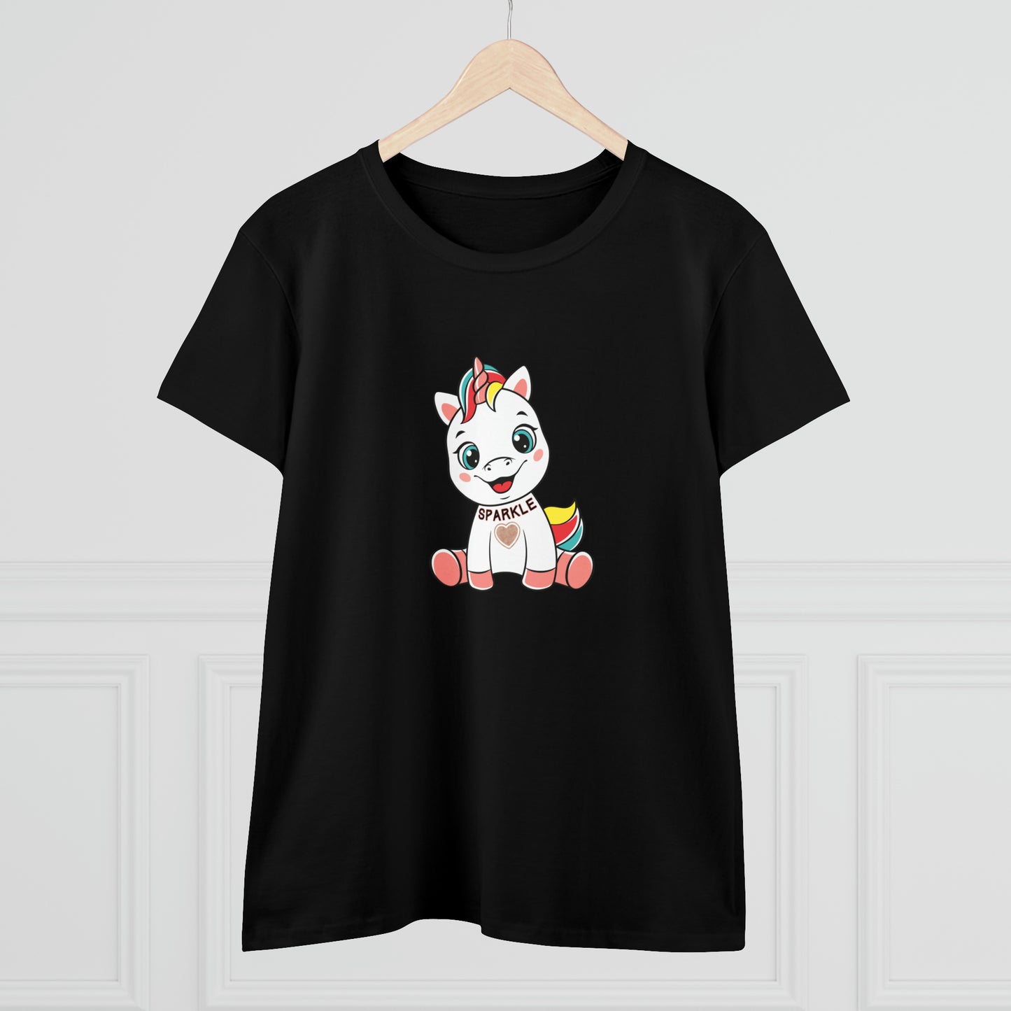 Fantasy, Unicorn, Sparkle, Positive- Adult, Semi-fitted T-shirt