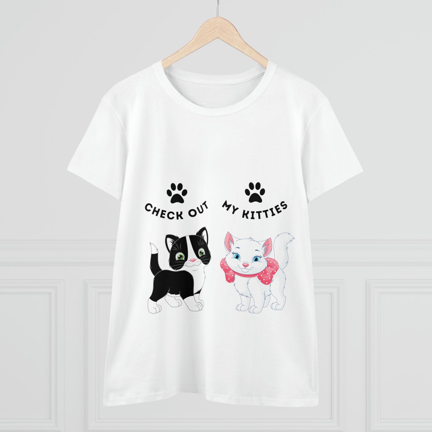 Kitty Cat T-Shirt / Check Out My Kitties Semi-Fitted Shirt / Unisex Jersey Short Sleeve Tee / Humorous Pet Clothes