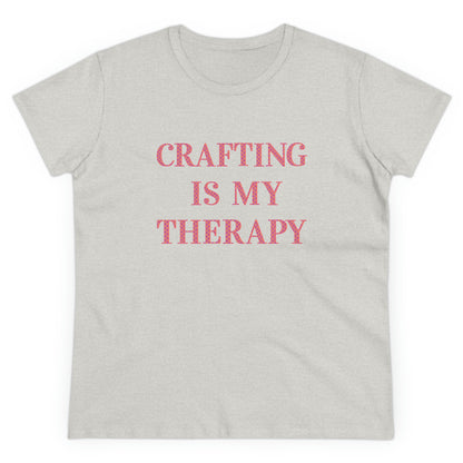 Crafting Is My Therapy- Adult, Semi-fitted, T-shirt