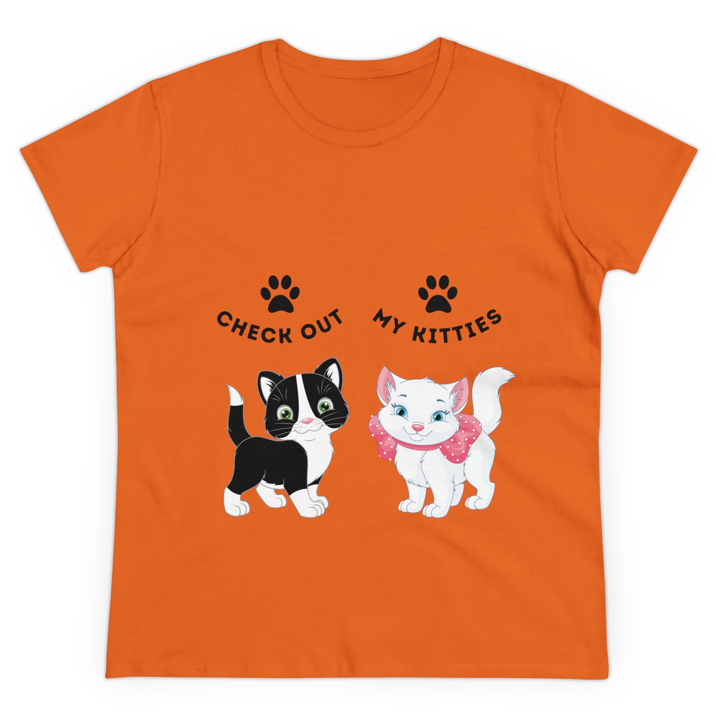 Kitty Cat T-Shirt / Check Out My Kitties Semi-Fitted Shirt / Unisex Jersey Short Sleeve Tee / Humorous Pet Clothes