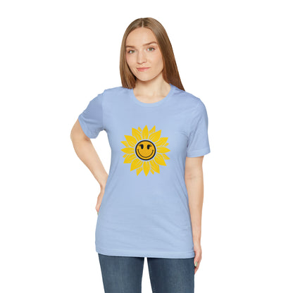 Positive, Sunflower, Nature, Gardens, Flowers, Garden- Adult, Regular Fit, Soft Cotton, T-shirt