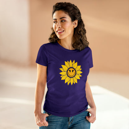 Positive, Sunflower, Nature, Gardens, Flowers, Garden- Adult, Semi-fitted, Half Caffeinated (Smaller Size Image), T-shirt