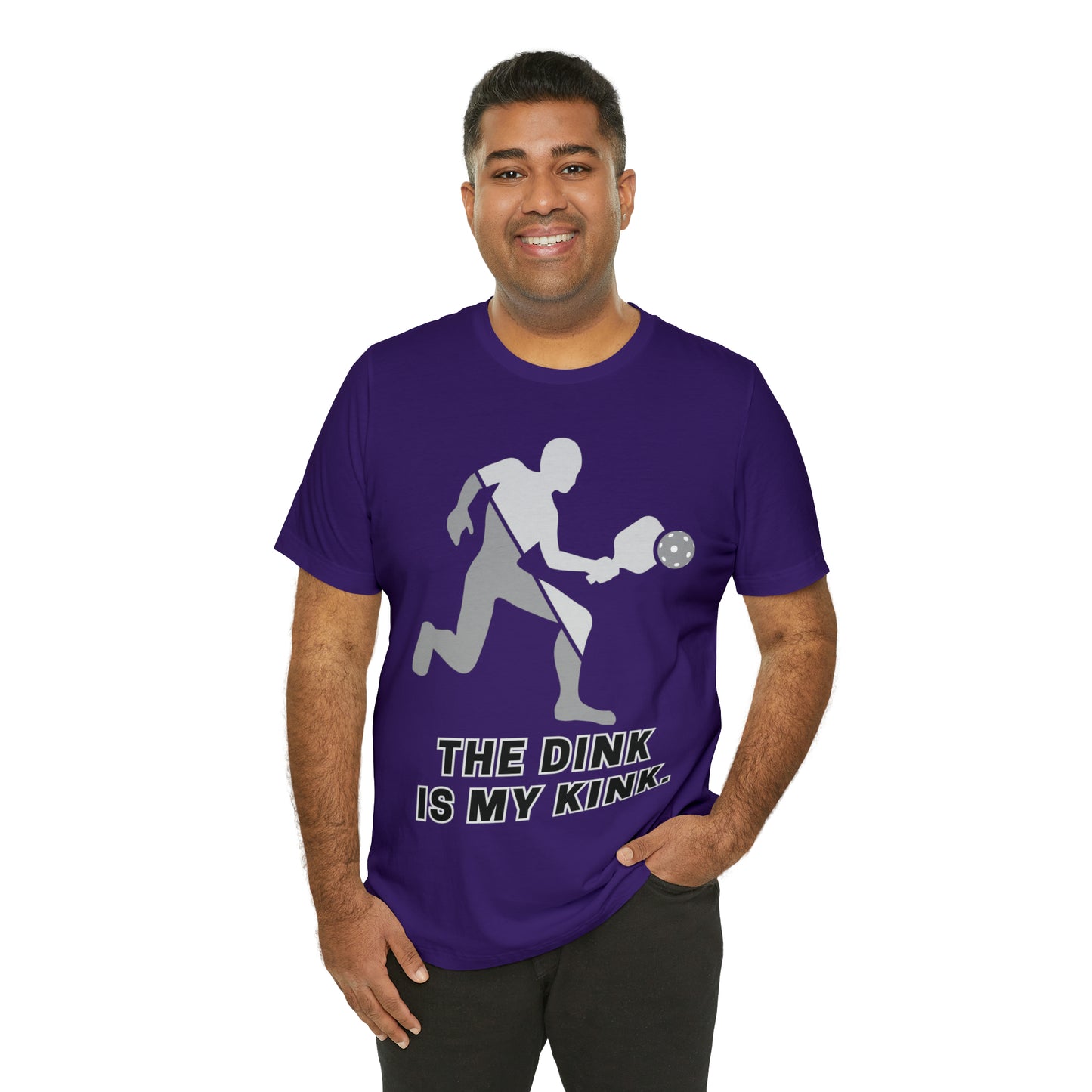 Pickleball Sports, The Dink Is My Kink- Adult, Regular Fit, Soft Cotton, Full Size Image, T-shirt