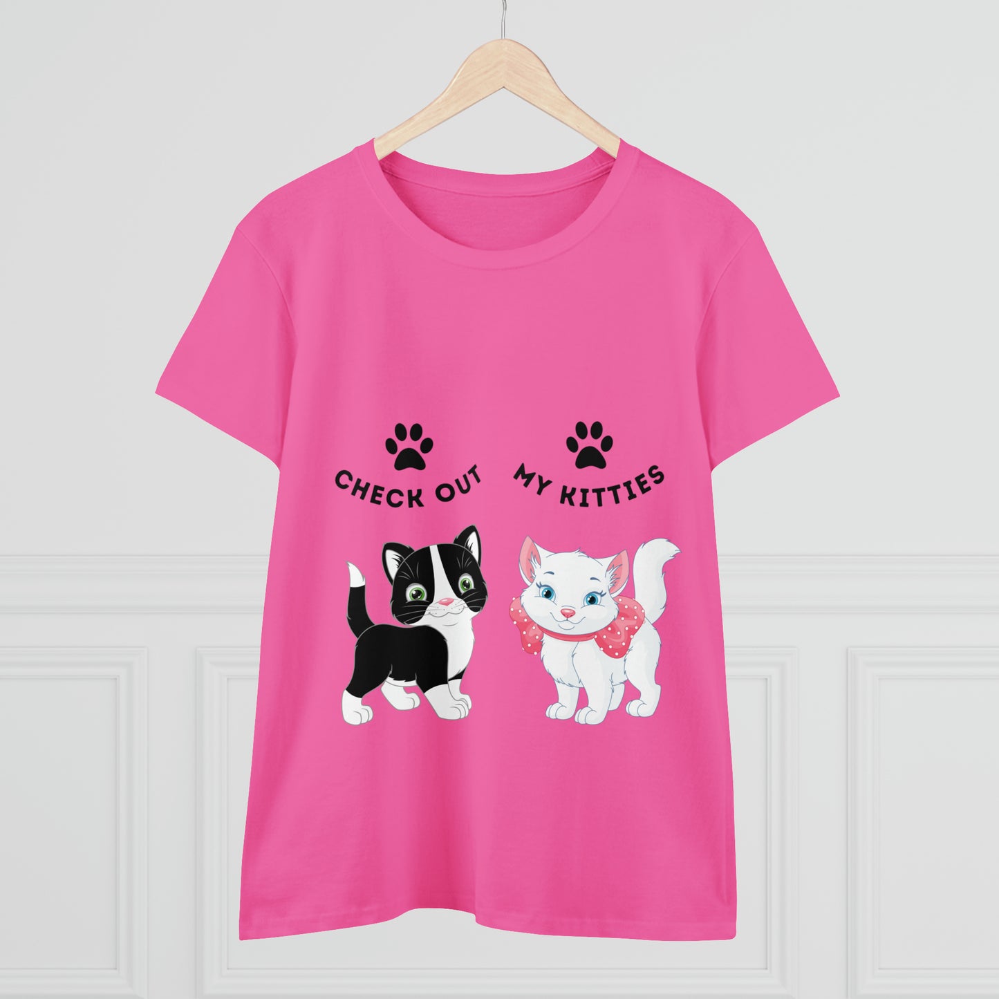 Kitty Cat T-Shirt / Check Out My Kitties Semi-Fitted Shirt / Unisex Jersey Short Sleeve Tee / Humorous Pet Clothes