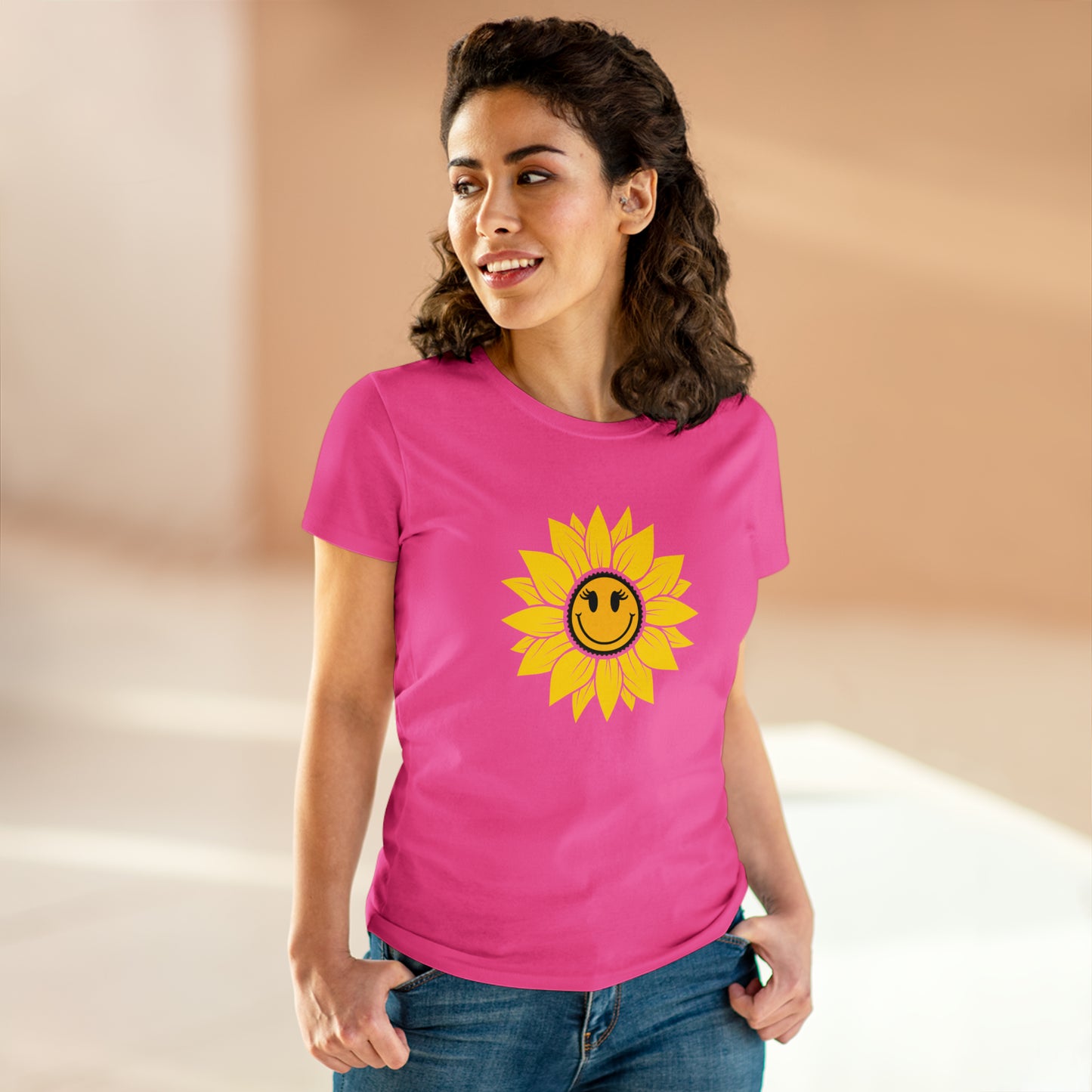 Positive, Sunflower, Nature, Gardens, Flowers, Garden- Adult, Semi-fitted, Half Caffeinated (Smaller Size Image), T-shirt