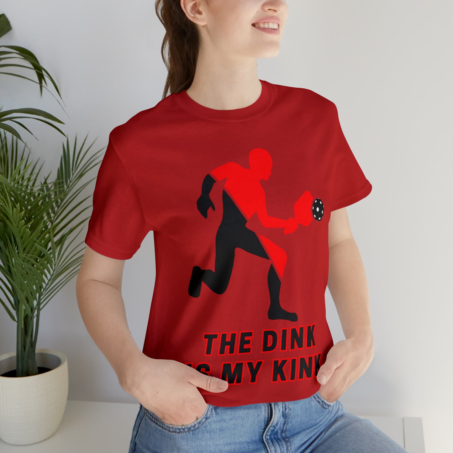 Pickleball Sports, The Dink Is My Kink- Adult, Regular Fit, Soft Cotton, Full Size Image, T-shirt