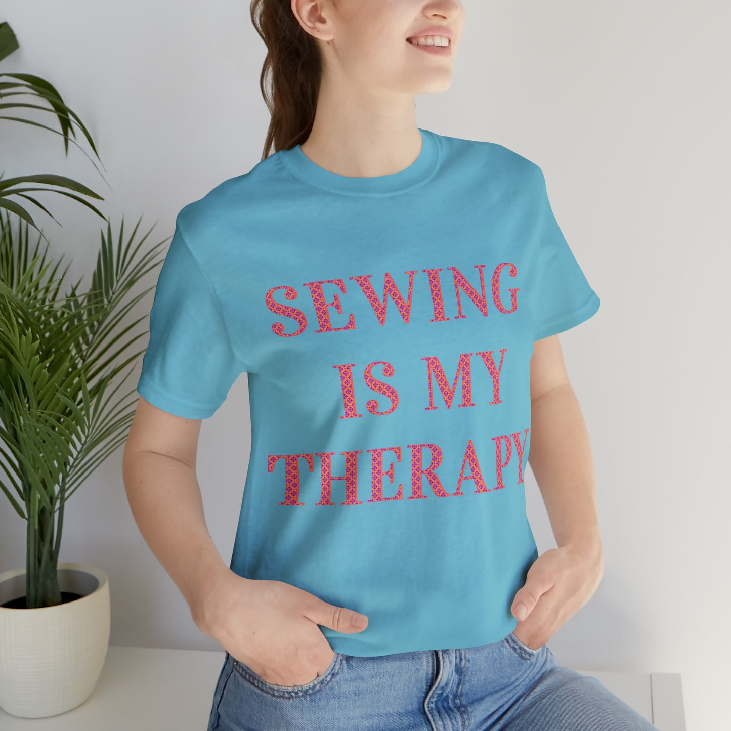 Sewing Is My Therapy- Adult, Regular Fit, Soft Cotton, T-shirt
