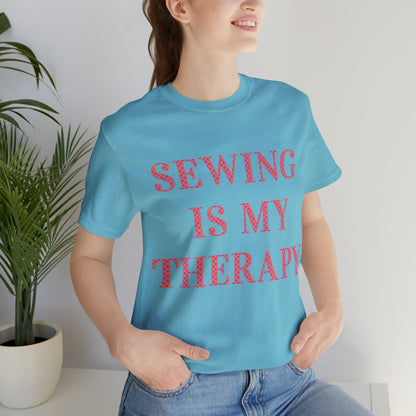 Sewing Is My Therapy- Adult, Regular Fit, Soft Cotton, T-shirt