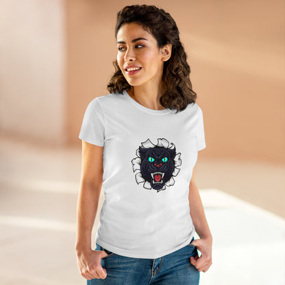 Holidays, Halloween, Animals, Felines, Sports, Football, Carolina Panthers- Adult, Semi-fitted, Smaller Size Image, T-shirt