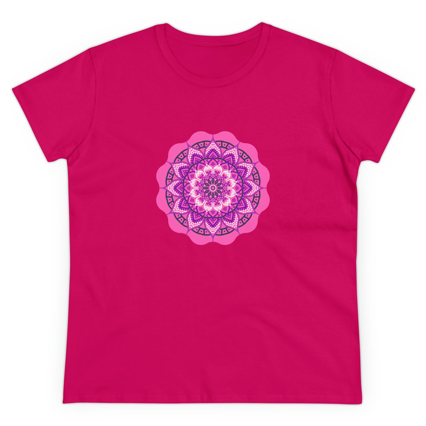 Colorful, Art, Nature, Flowers- Adult, Semi-fitted, T-shirt