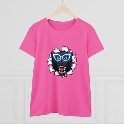 Holidays, Halloween, Animals, Felines, Funny, Sports, Panthers- Adult, Semi-fitted, Smaller Size Image, T-shirt