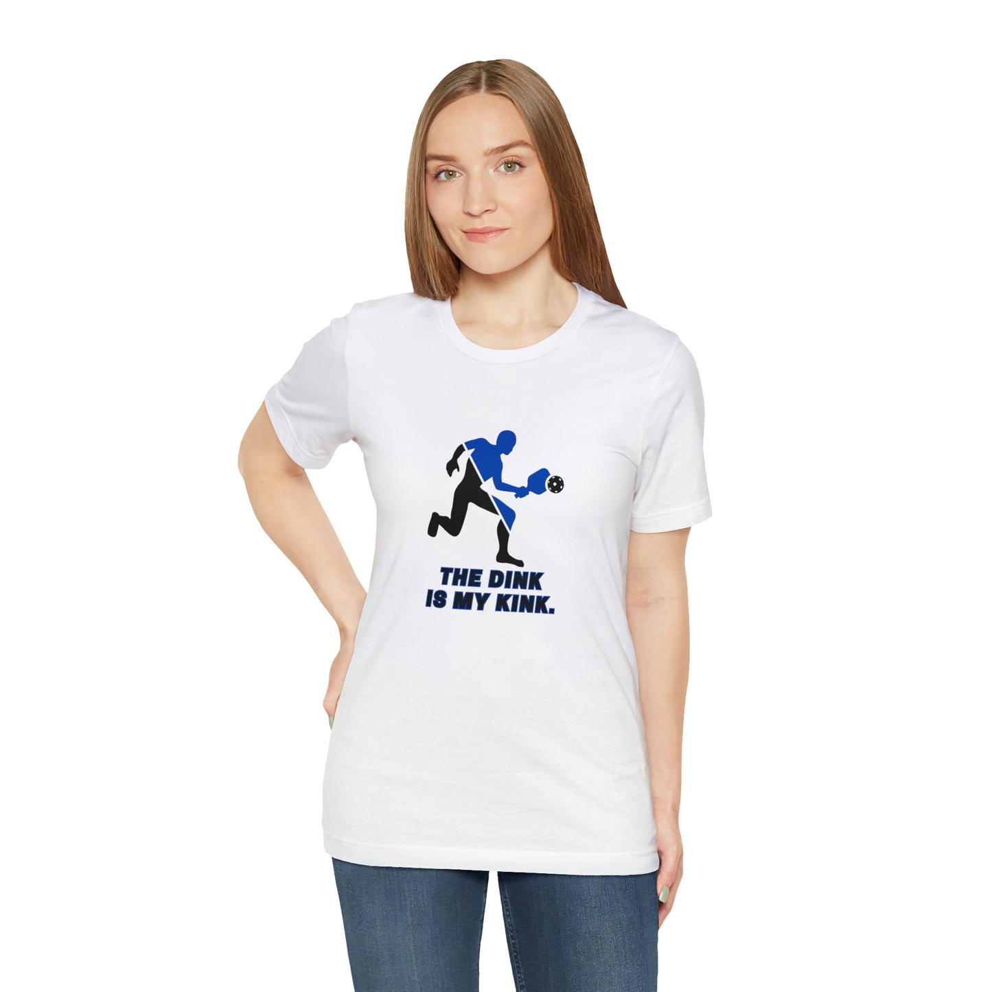 Pickleball Sports, The Dink Is My Kink- Adult, Regular Fit, Soft Cotton, Smaller Size Image, T-shirt
