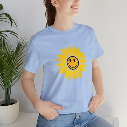 Positive, Sunflower, Nature, Gardens, Flowers, Garden- Adult, Regular Fit, Soft Cotton, T-shirt