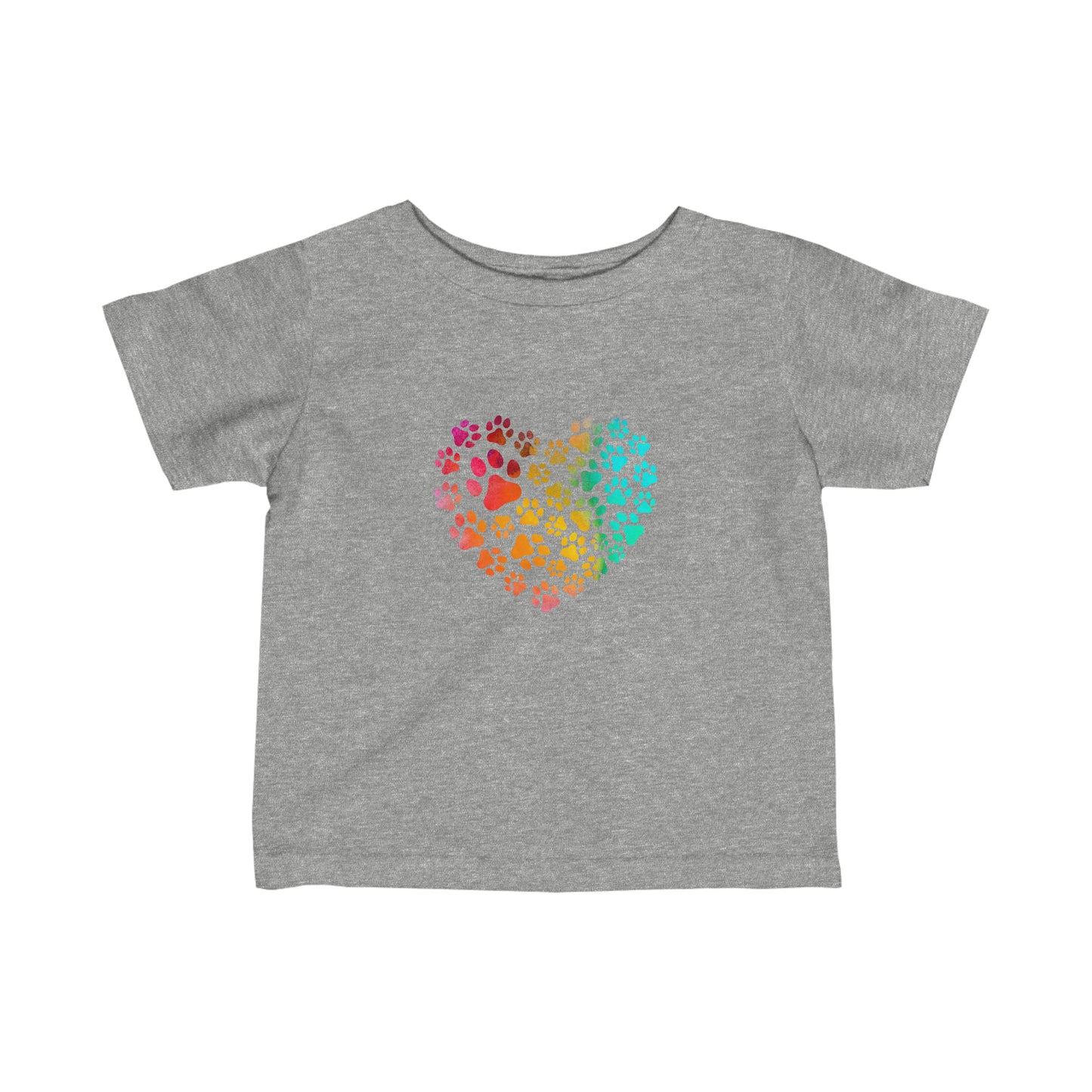 Art, Colorful, Love, Dog Paw- Baby, Infant, Toddler, T-shirt