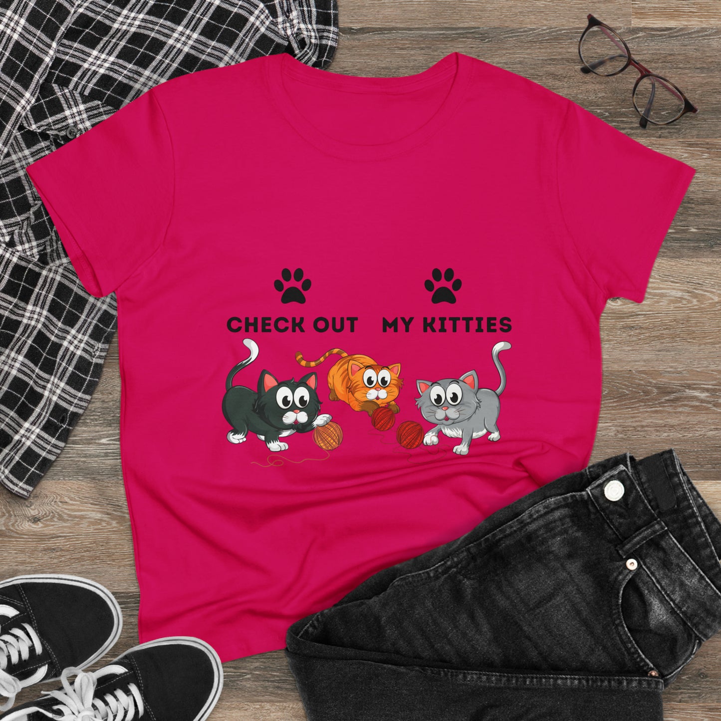 Kitty Cat T-Shirt / Check Out My Kitties Shirt / Unisex Jersey Short Sleeve Tee / Humorous Pet Clothes