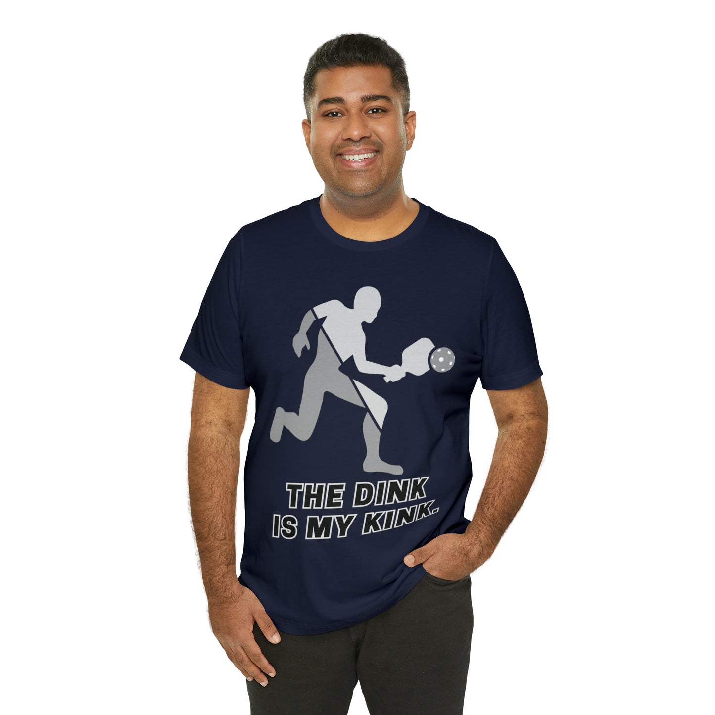 Pickleball Sports, The Dink Is My Kink- Adult, Regular Fit, Soft Cotton, Full Size Image, T-shirt