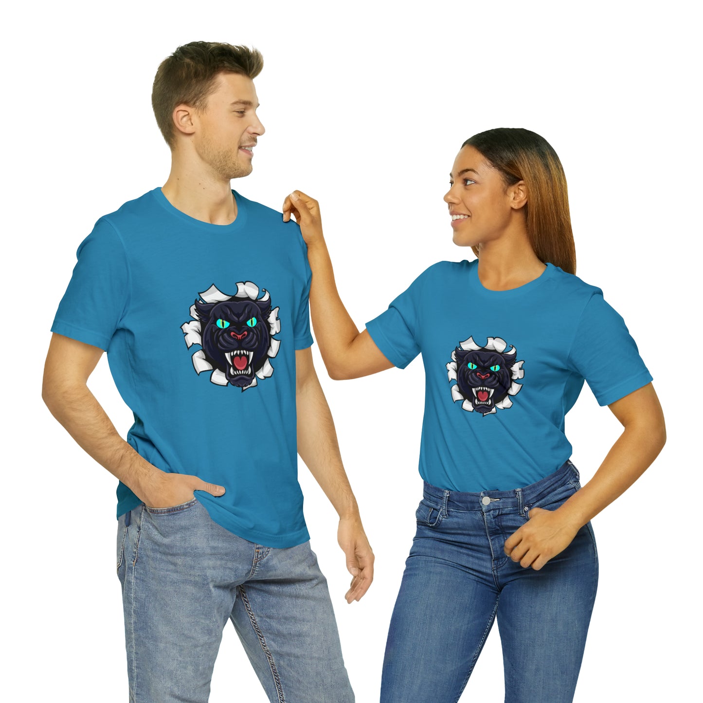 Holidays, Halloween, Animals, Felines, Sports, Football, Carolina Panthers - Adult, Regular Fit, Soft Cotton, T-shirt