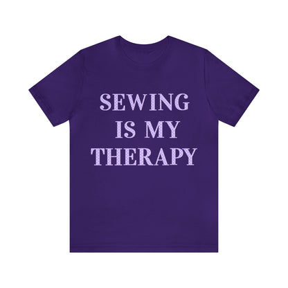 Sewing Is My Therapy- Adult, Regular Fit, Soft Cotton, T-shirt