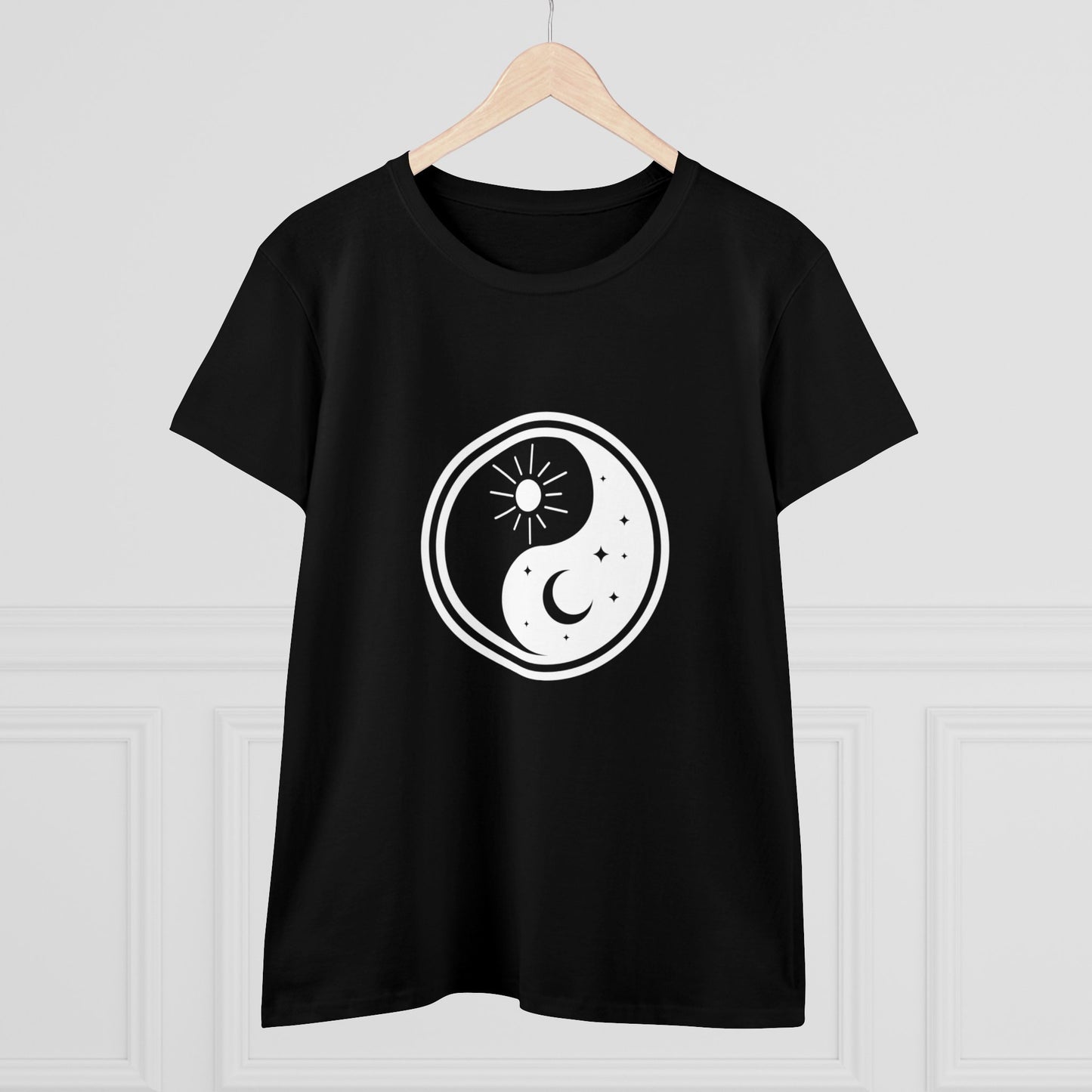 Symbol, Ying Yang, Sun and Moon - Adult, Semi-fitted, T-shirt