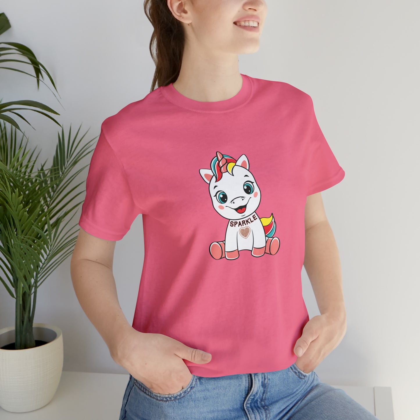 Fantasy, Unicorn, Sparkle, Positive- Adult, Regular Fit, Soft Cotton, T-shirt