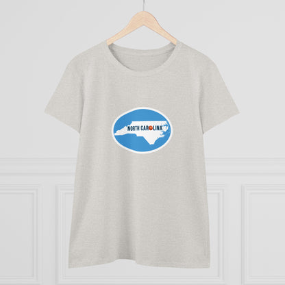 Places, States, North Carolina, United States of America, Sports, Basketball- Adult, Semi-fitted T-shirt