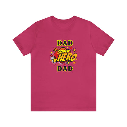 Family, Dad, Superhero, Positive- Adult, Regular Fit, Soft Cotton, T-shirt