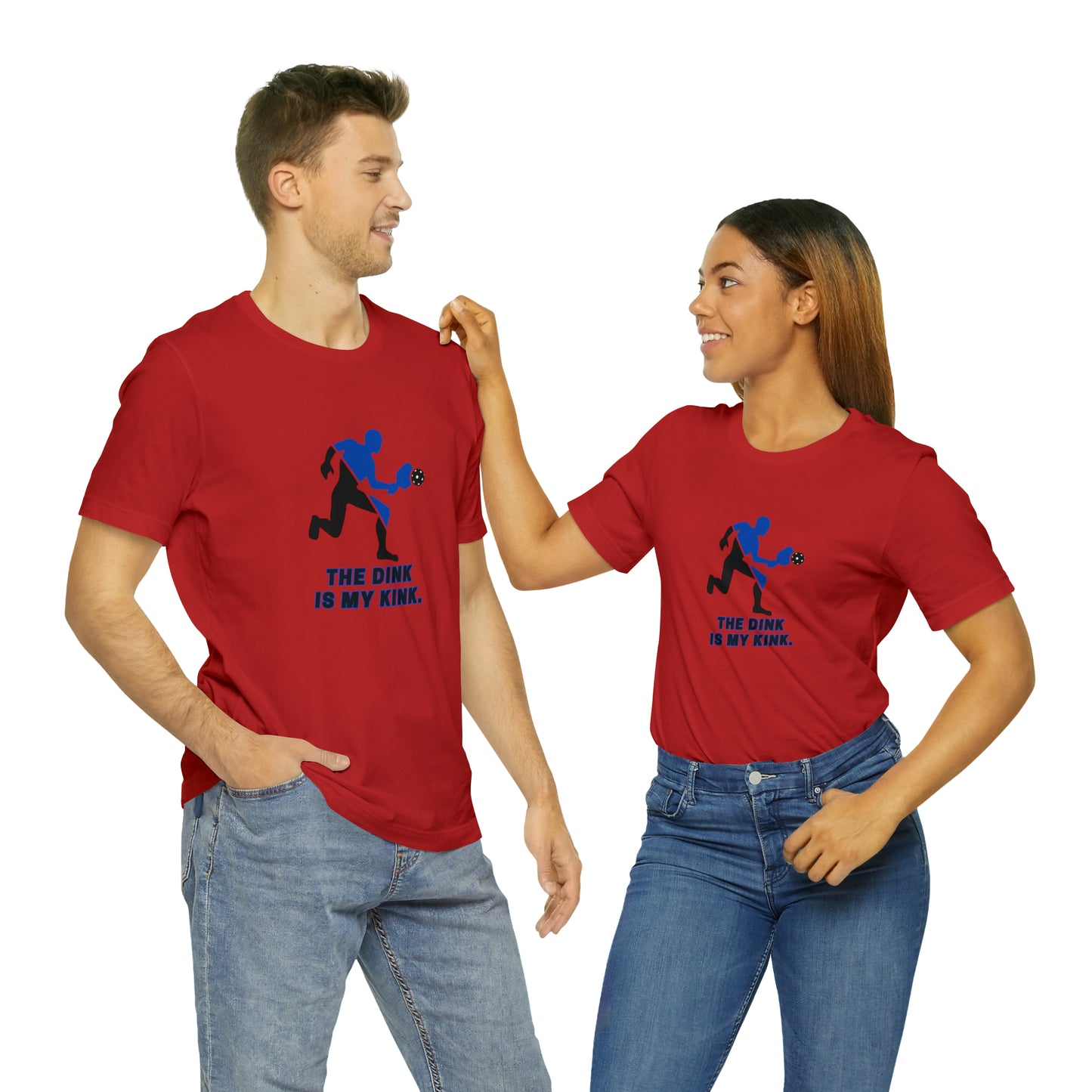 Pickleball Sports, The Dink Is My Kink- Adult, Regular Fit, Soft Cotton, Smaller Size Image, T-shirt
