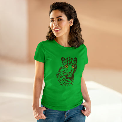 Animals, Big Cats, Leopard, Cheetah, Nature- Adult, Semi-fitted T-shirt