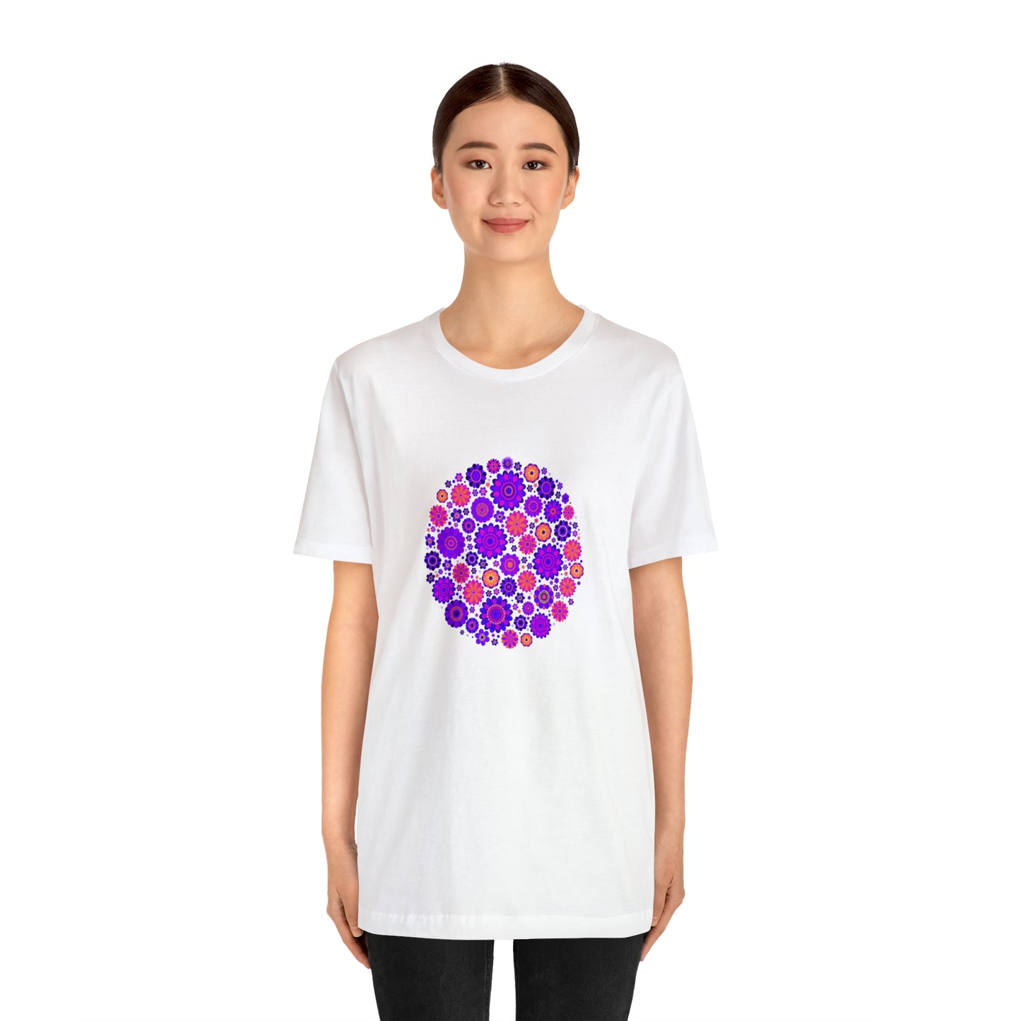 Colorful, Nature, Flowers- Adult, Regular Fit, Soft Cotton,  T-shirt