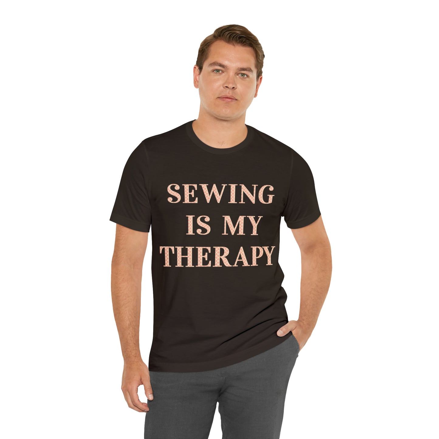 Sewing Is My Therapy- Adult, Regular Fit, Soft Cotton, T-shirt