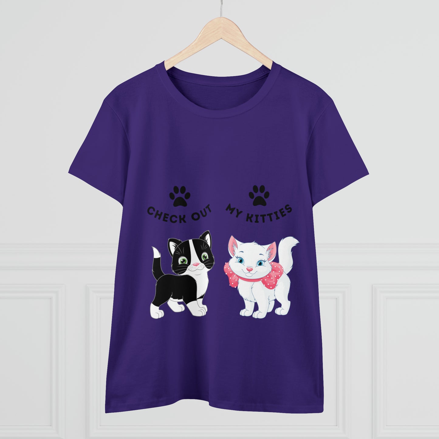 Kitty Cat T-Shirt / Check Out My Kitties Semi-Fitted Shirt / Unisex Jersey Short Sleeve Tee / Humorous Pet Clothes