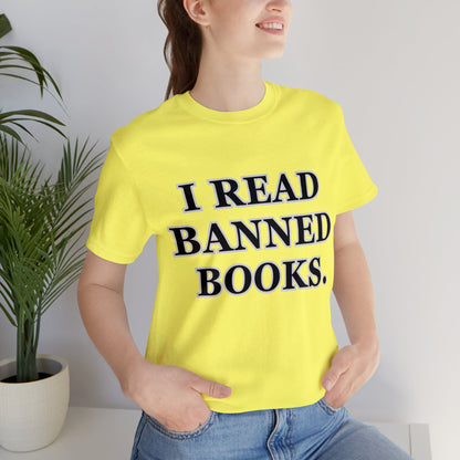 Reading, I Read Banned Books, Things, Books- Adult, Regular Fit, Soft Cotton, Full Size Image T-Shirt
