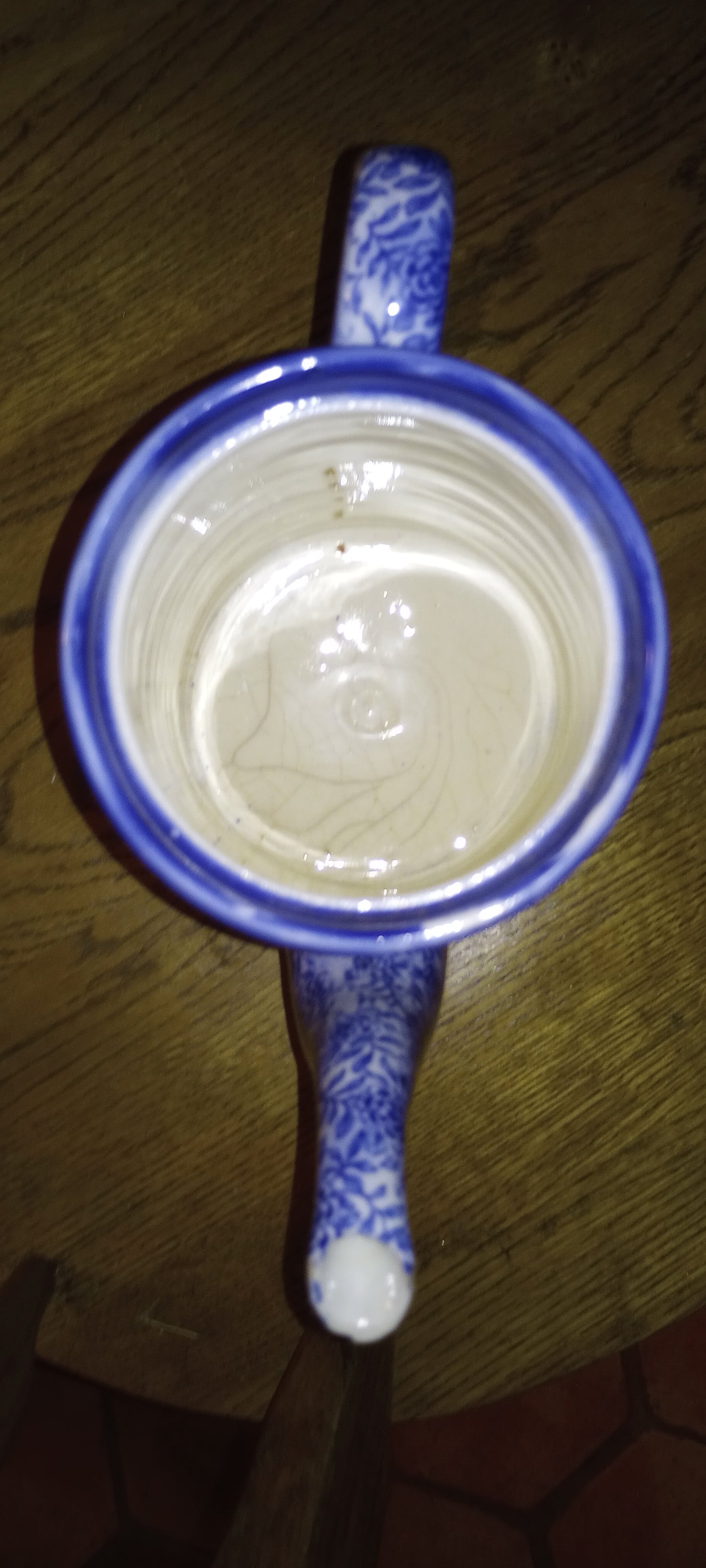 Vintage Blue Coffeepot, Arthur Wood and Son, (Longport) England, Aye Olde Davenport A.W. England