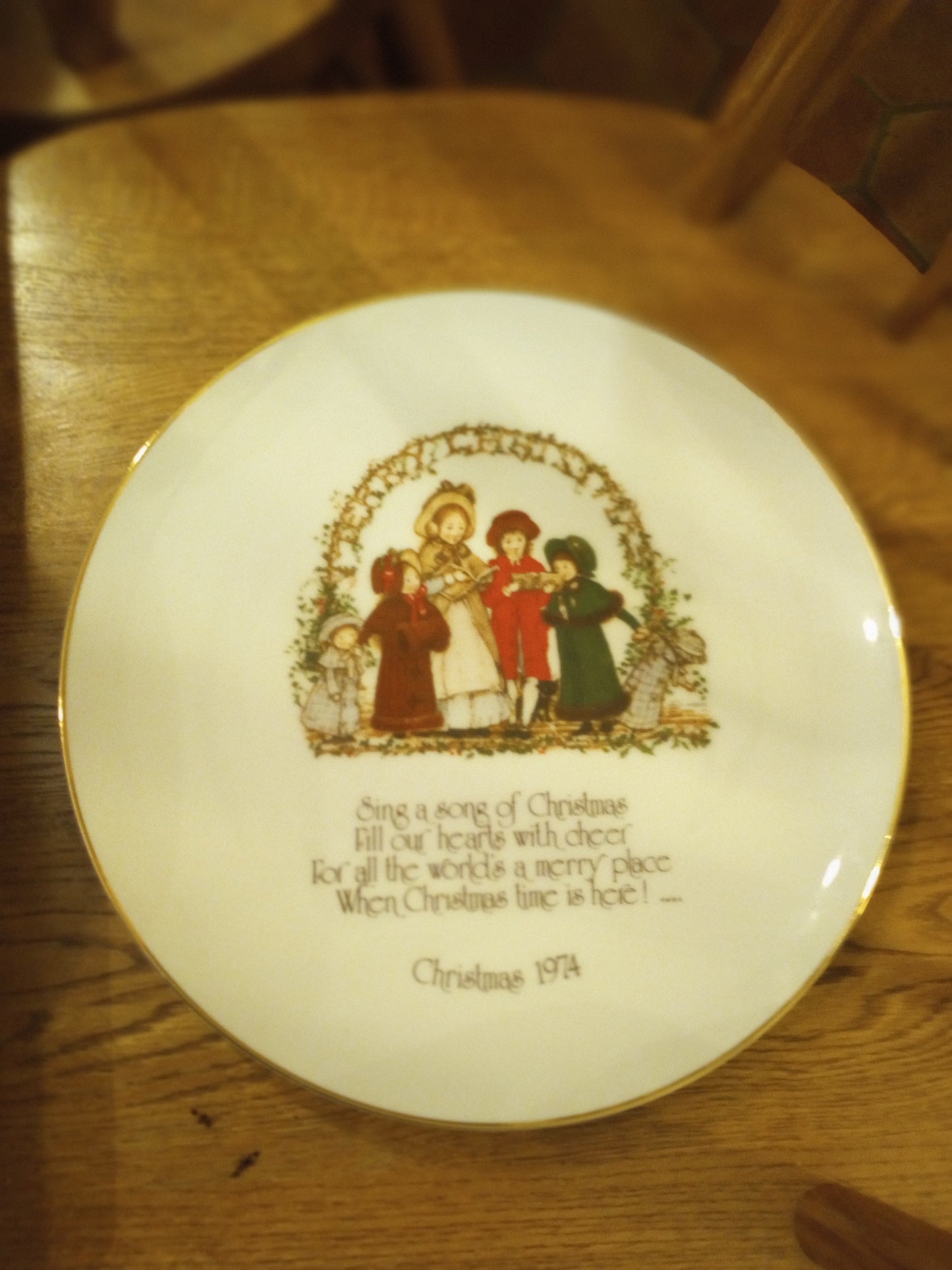 Holly Hobbies Christmas Song 1974 Plate