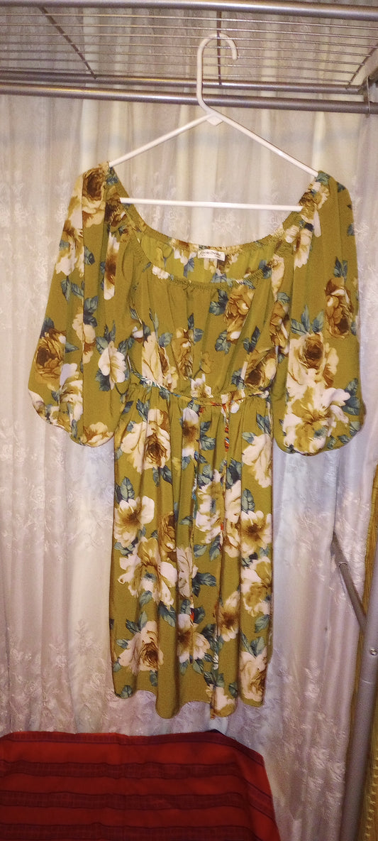 Carole Christian floral off shoulder blouse