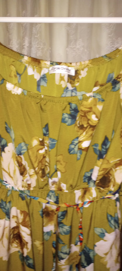 Carole Christian floral off shoulder blouse