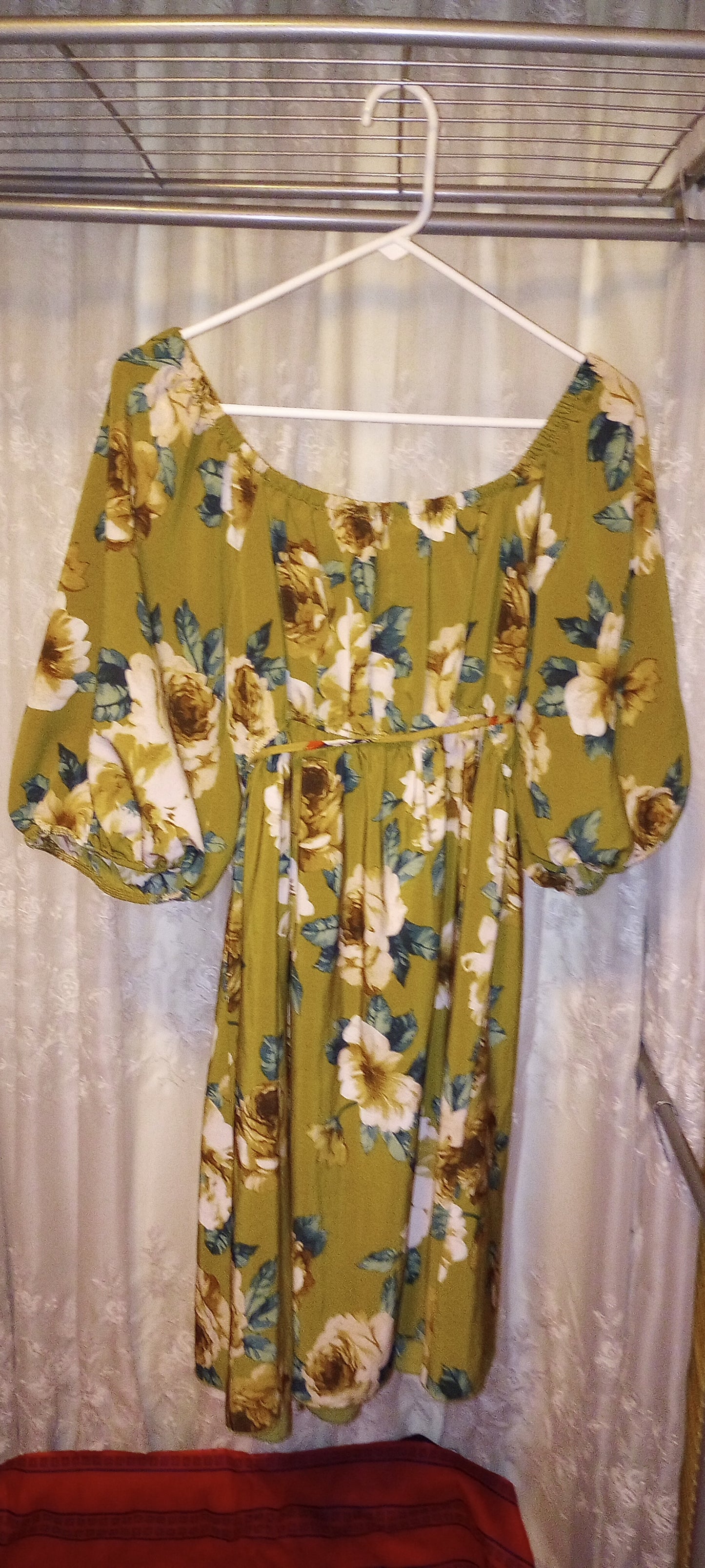 Carole Christian floral off shoulder blouse