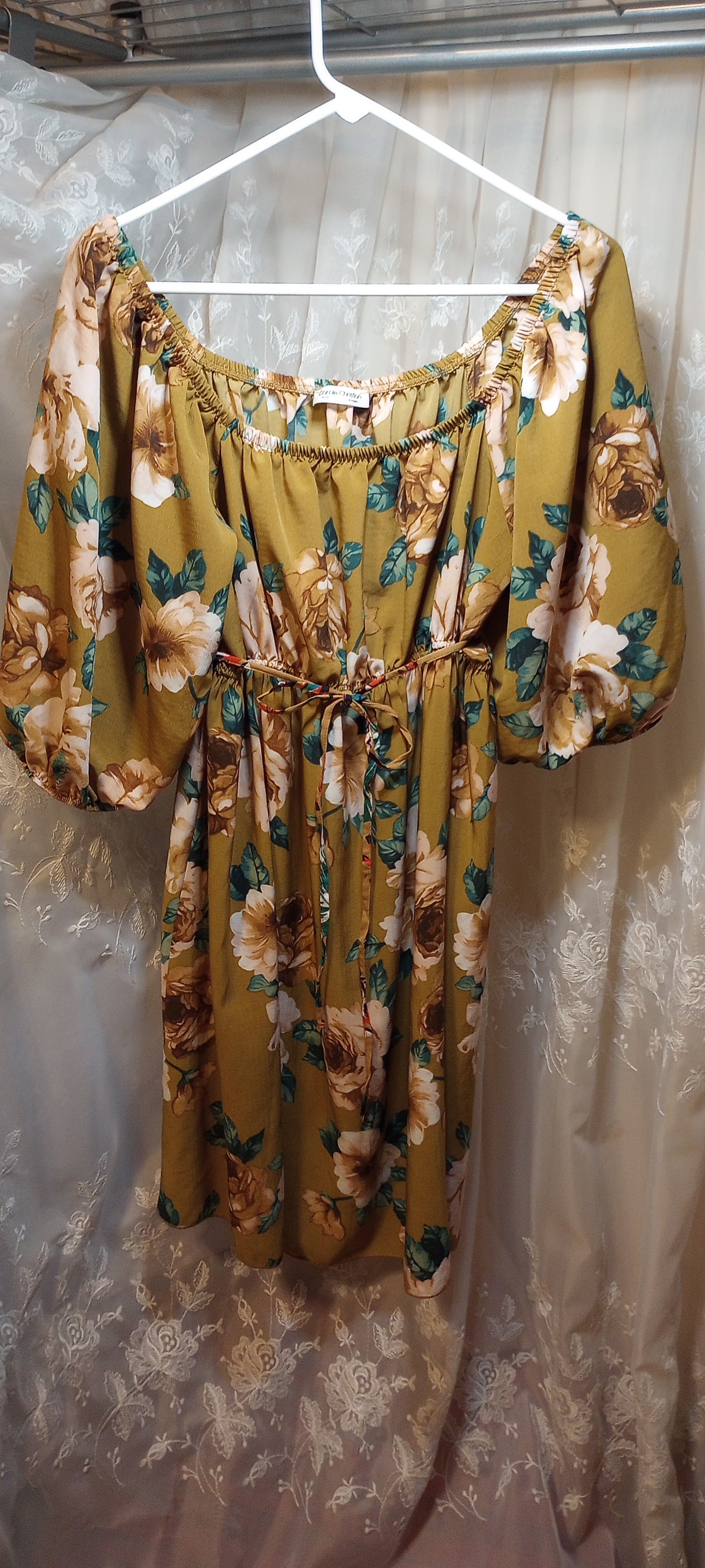 Carole Christian floral off shoulder blouse