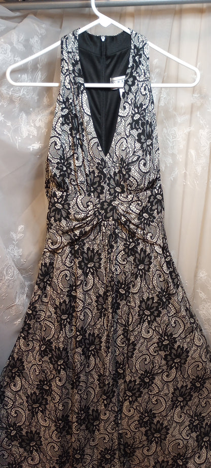 Jessica Howard Maxi Dress, Black and White Floral
