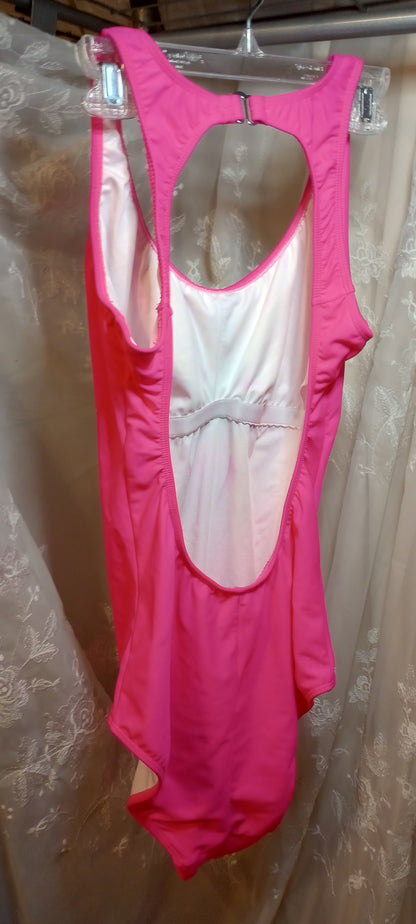 Venus Pink One Piece Bathing Suit, Kiss Lips Sexy