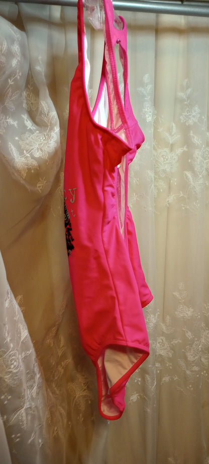 Venus Pink One Piece Bathing Suit, Kiss Lips Sexy