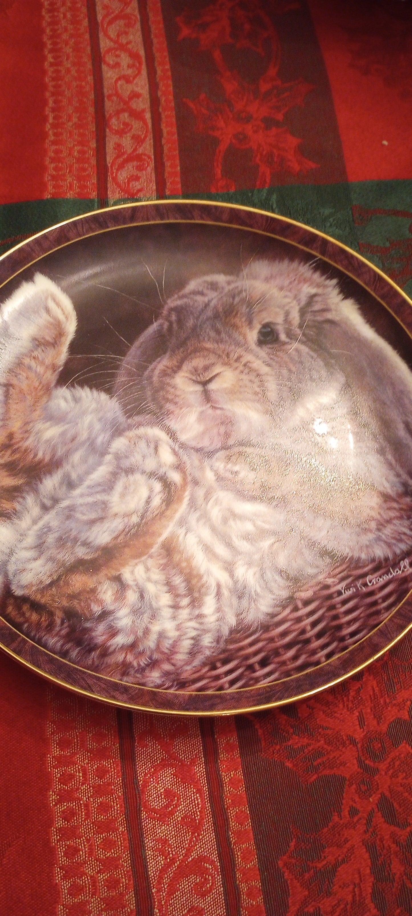 Vintage Bunny Plate