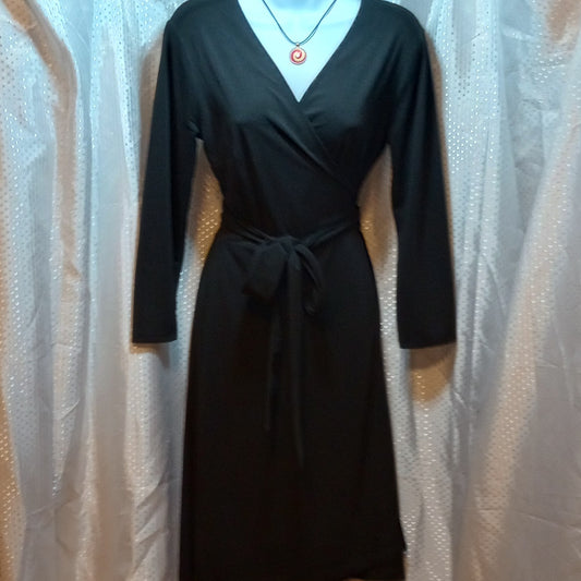 Ann Taylor Wrap Dress Black