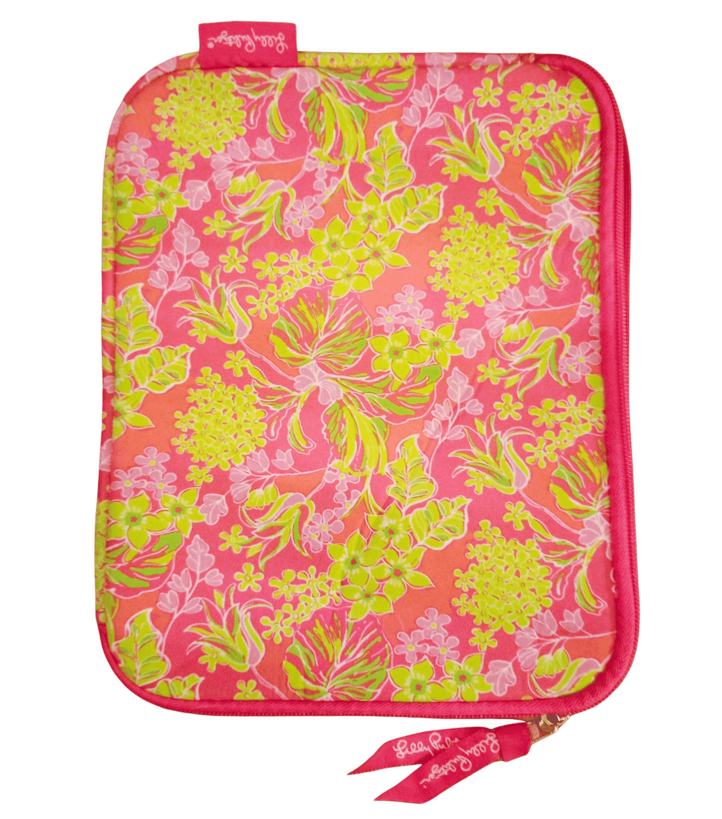  Lilly Pulitzer bag, pouch, sleeve with accessory with vivid colors and signature floral pattern.
