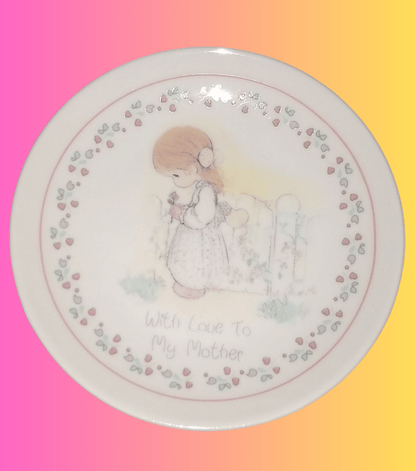 Precious Moments Mother Plate Which Reads, With Love To My Mother Plate. Enesco With Artist Sam Butcher 1990.