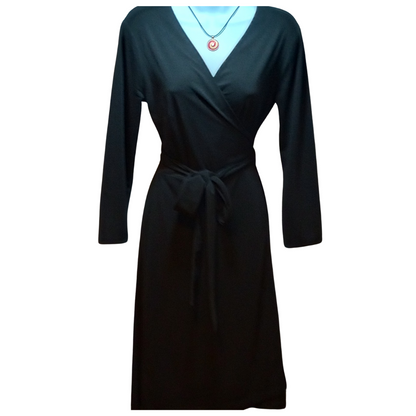 Ann Taylor Wrap Dress Black