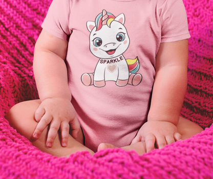 Fantasy, Unicorn, Sparkle, Positive- Baby, Infant, Toddler, Soft Cotton, Onesie