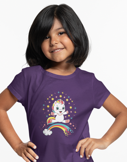 Fantasy, Unicorn, Positive, Things, Rainbow- Kids, Heavy Cotton, T-shirt